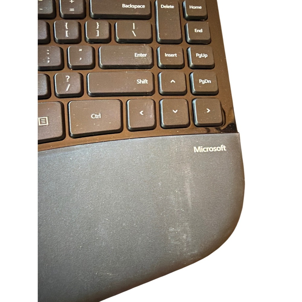 Microsoft Keyboard Black Sculpt Ergonomic Wireless Split Keys L5V-00001 QWERTY - Picture 2 of 4